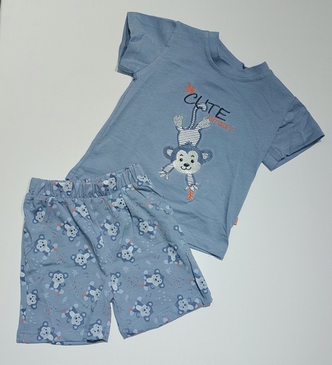 Picco Mini | Pyjama 2-delig Aap Blauw 