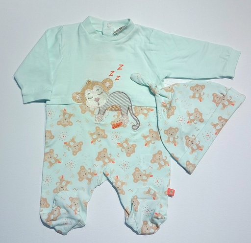 Picco Mini | Pyjama Aap AOP Groen 