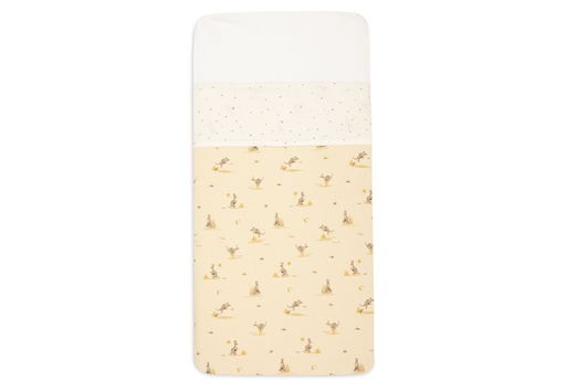 [580187] Jollein | Laken Wieg Kangaroots Dusty Dot 15x100cm