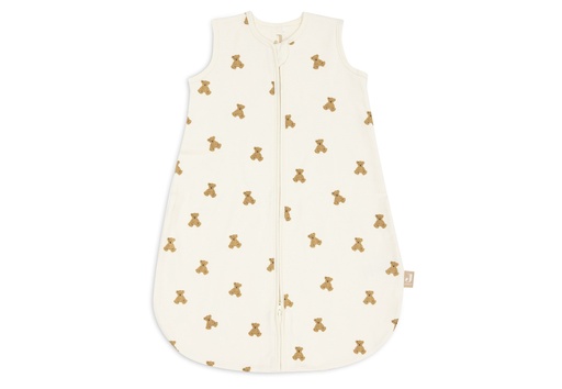 [580263] Jollein | Slaapzak Mini Teddy Bear Newborn Little Waffle Jersey 0.5TOG Ecru/Bruin 60cm