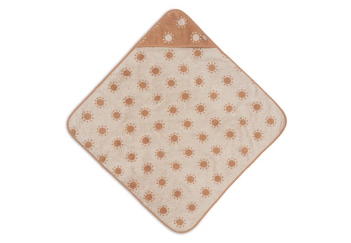 [580300] Jollein | Badcape Jacquard Sun Badstof Oranje 75x75cm