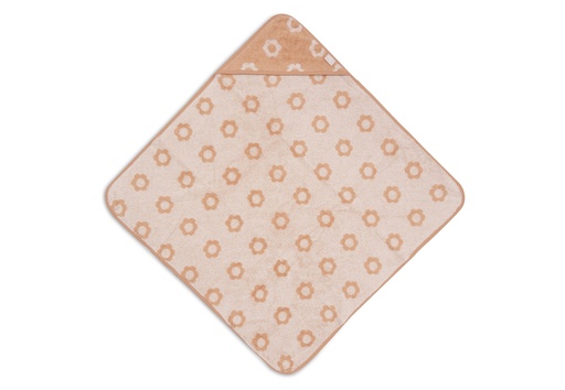 [580316] Jollein | Badcape Jacquard Flower Badstof Roze 75x75cm