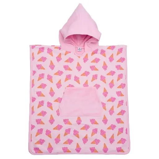[580354] BB&Co | Poncho Bambou Blush/Ijsjes
