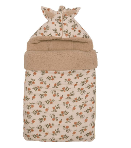 [580356] BB&Co | Voetenzak Fleurs/Sherpa Ourson 0-6M 