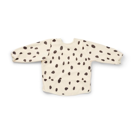 [580413] Elodie | Slabbetje Dalmatian Dots Grande met Lange Mouwen Wit