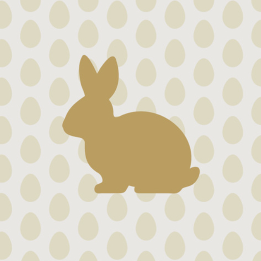 [580570] Duni | Servetten Golden Bunny 3-laags 33x33cm 20-pack