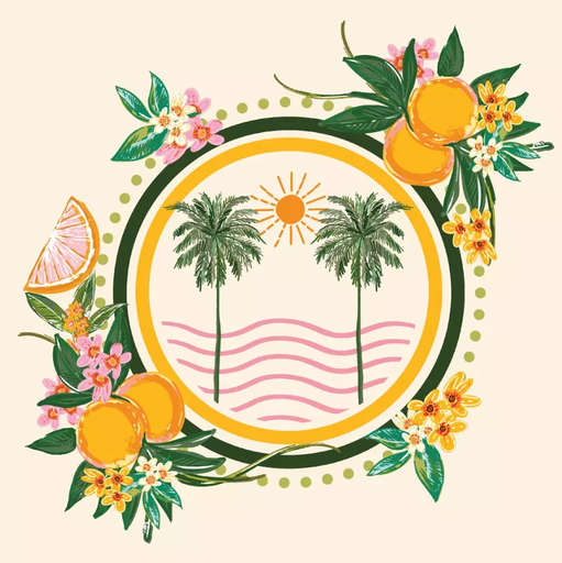 [580586] Duni | Servetten Citrus Grid 3-laags 33x33cm 20-pack