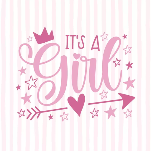 [580594] Duni | Servetten Girl 3-laags 33x33cm 20-pack