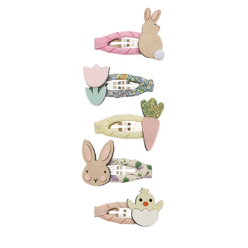 [580699] Mimi & Lula | Haarspeld Bunny and Chick Mini Clic Clacs 5-pack