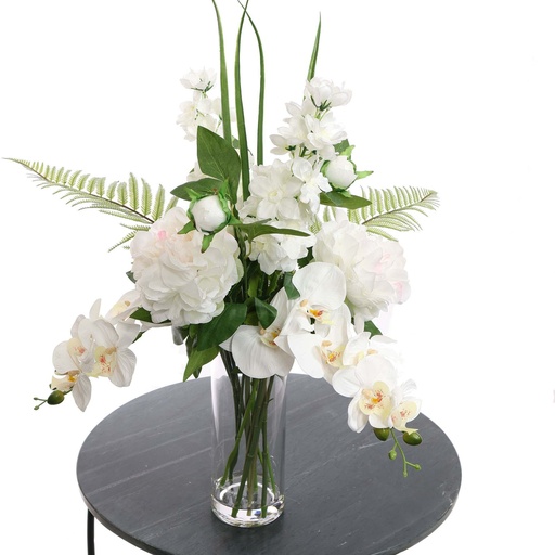 [580760] Jasaco | Sierbouquet Valencia In Vaas Cream 70cm 