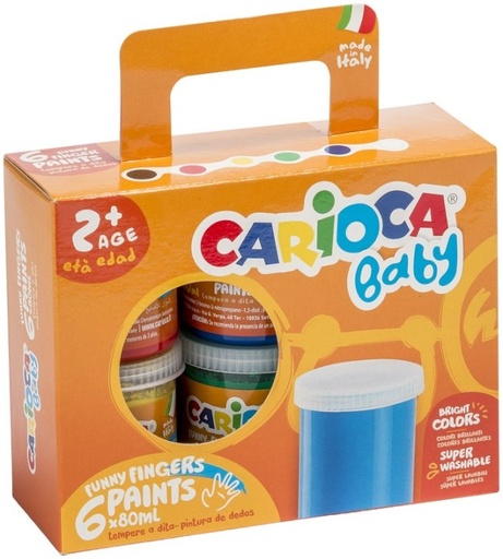 [580900] Carioca | Verf Baby Vingerverf 6x80ml