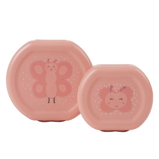 [581048] Trixie | Bewaarpotje Snack Box Mrs. Butterfly Rose 2-pack