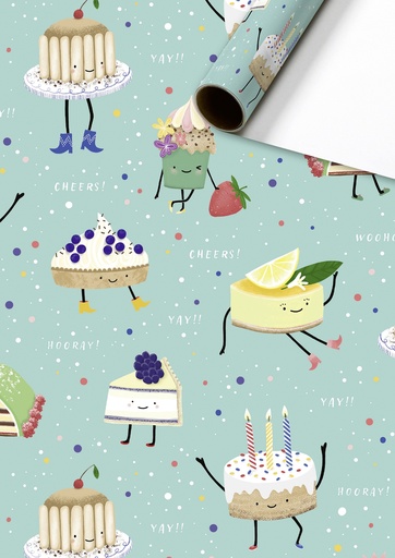 [581127] Stewo | Geschenkpapier Rol Maurita Mint 70x200