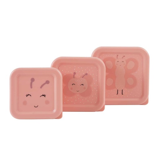 [581170] Trixie | Bewaarpotje Snackbox Mrs. Butterfly 3-delig