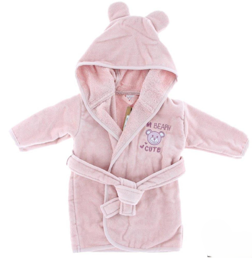 [581203] VIB | Badjas "I'm Beary Cute" Rose Smoke M62-68