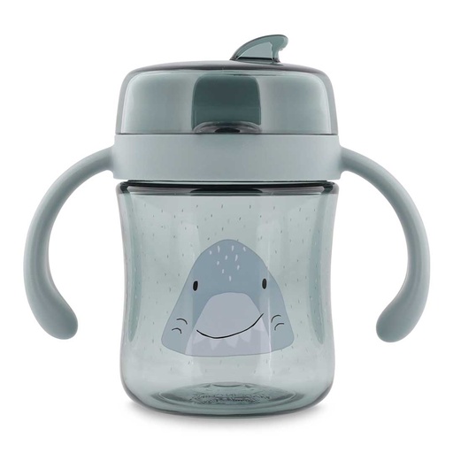 [581344] Trixie | Drinkbeker Mr. Shark 360° met Handvaten Blauwgrijs