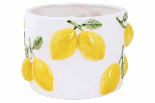 [581629] Cosy & Trendy | Bloempot Lemons Wit Ø18x11,5cm