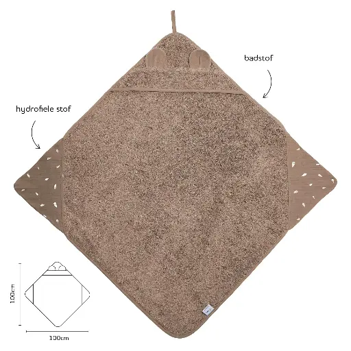 [581710] Nifty | Badcape 2in1 Mocha 100x100cm