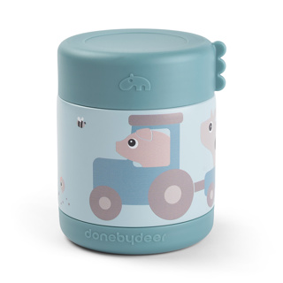 [581717] Done by Deer | Thermos Tiny Farm Food Jar Blue 300ml