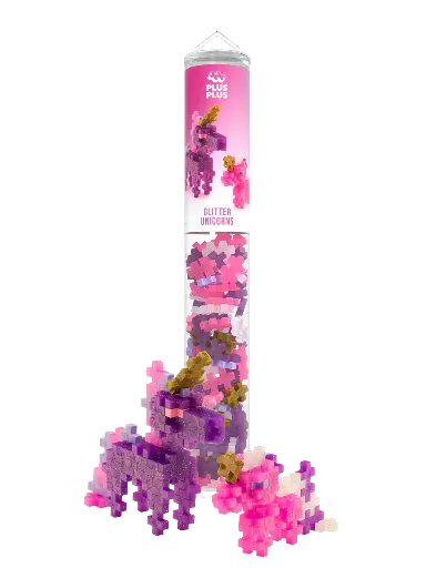 [581732] Plus-Plus | Educatief Speelgoed Glitter Unicorns Bouwstukjes 100-delig