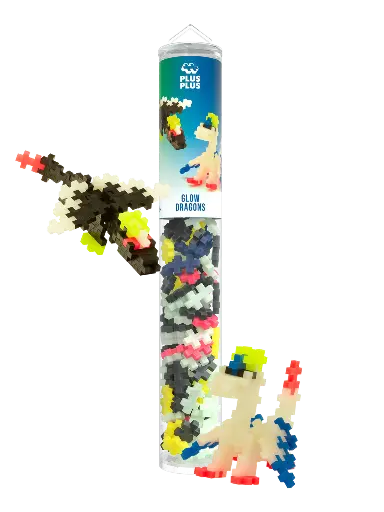 [581736] Plus-Plus | Educatief Speelgoed Glow Dragons Bouwstukjes Glow in the Dark 100-delig