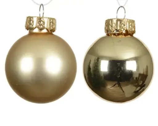 [581834] Decoris | Kerstbal Glas Mix Licht Goud Ø3,5cm 16-pack 