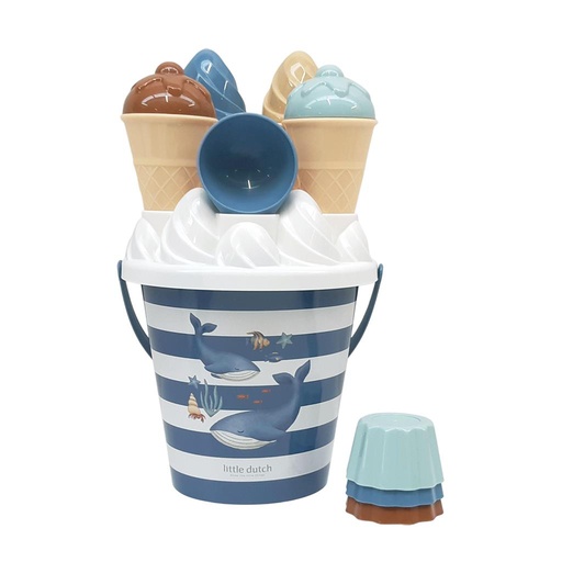 [582122] Little Dutch | Strandspeelgoed Ocean World IJsjes Emmerset 14-delig