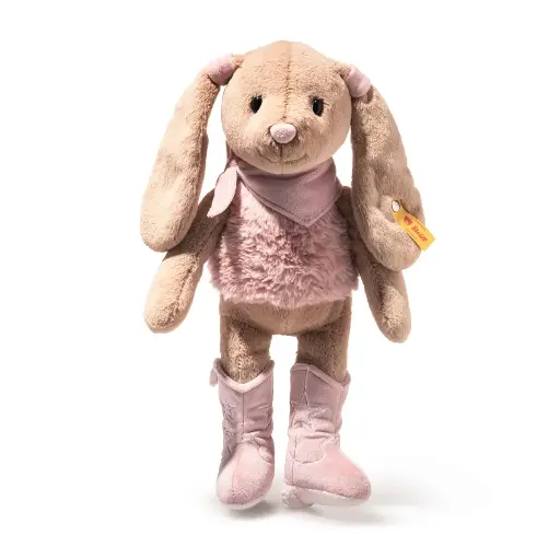 [582276] Steiff | Pluche Knuffel Cowgirl Hoppie Rabbit Pink/Beige 32cm