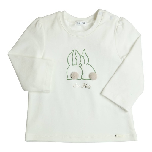 Gymp | T-shirt Girls Aerodoux Longsleeve Off White/Green