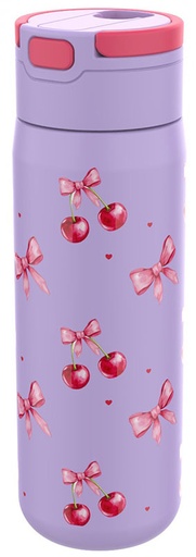 [582631] Lunch Buddies | Drinkfles Cherry RVS Paars 600ml