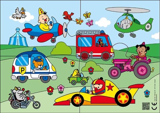 [582654] Bumba | Puzzel Vroem Vroem 4-stukjes