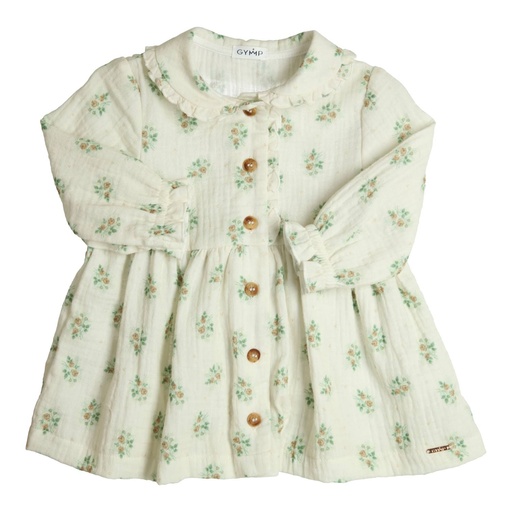 Gymp | Jurk Girls Florens Off White/Green