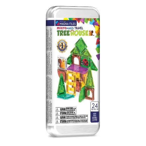 [583187] Magna-Tiles | Magnetische Blokken Travel Set Micro Mags Treehouse 24-delig