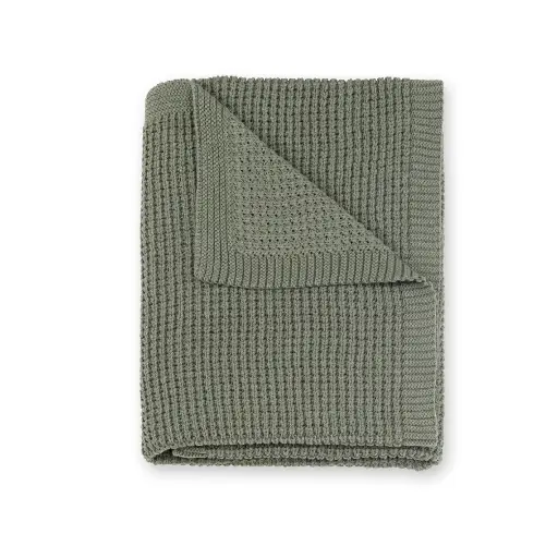 [583482] Bemini | Deken Knitted Khaki Groen 80x100cm