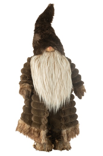 [584284] J-Line | Beeld Kabouter Bos Bruin 35x22x88cm 