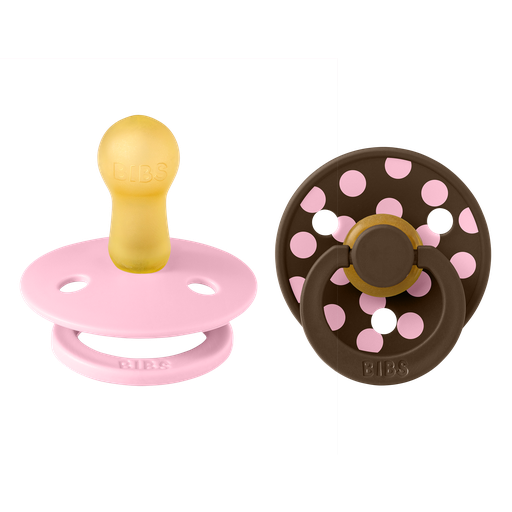 [584299] Bibs | Fopspeen Latex Anatomisch Duo Polka Mocha 6-18M T2 2-pack