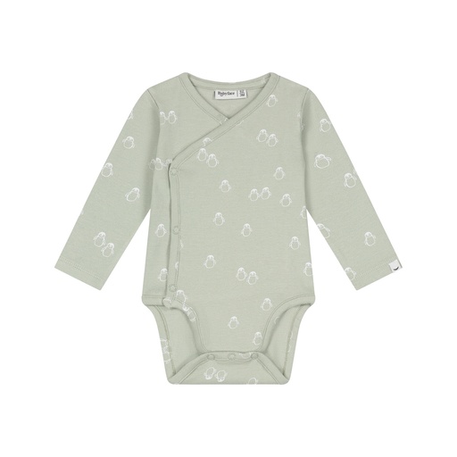 Babyface | Body Uni Longsleeve AOP Pinguïn Pistachio