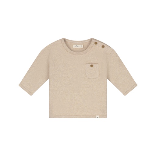 A Tiny Story | T-shirt Uni Longsleeve Beige Melange