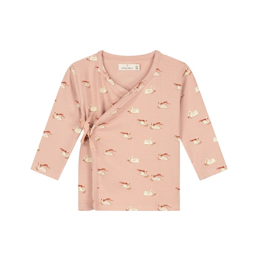 A Tiny Story | T-shirt Girls Overslag Longsleeve Old Pink
