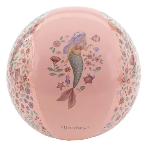 [584973] Little Dutch | Strandspeelgoed Strandbal Dreamy Mermaid Roze Ø35cm