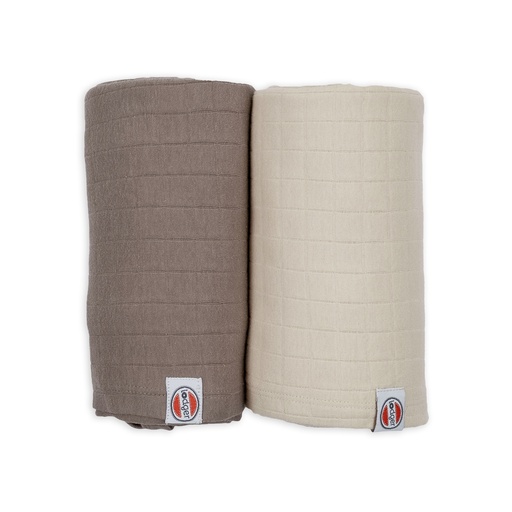 [584997] Lodger | Tetra Doek Solid Hydrofiel Birch/Buffalo Bruin 110x110cm 2-pack