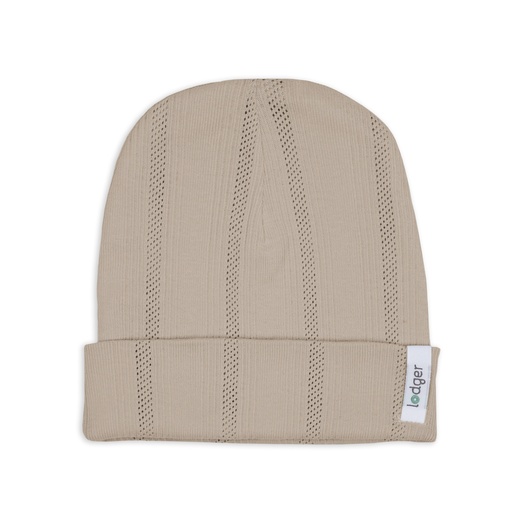 [585014] Lodger | Muts Beanie Pointelle Shell Zand 0-6M