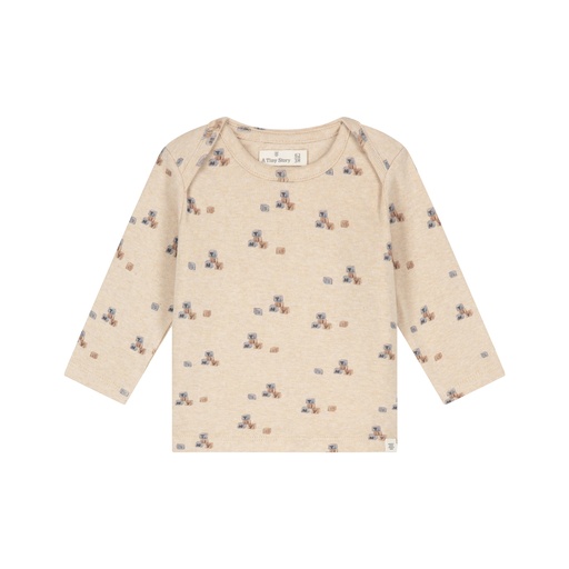 A Tiny Story | T-shirt Boys Longsleeve Beige Melange