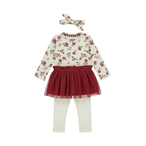 Dirkje | Outfit Girls Amour & Love Paws Antique White 3-delig