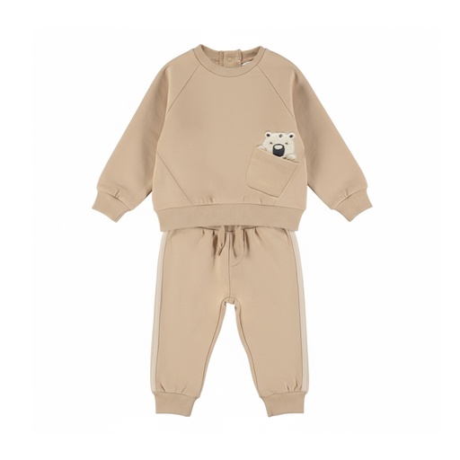 Dirkje | Outfit Boys Dino Days Irish Cream 2-delig