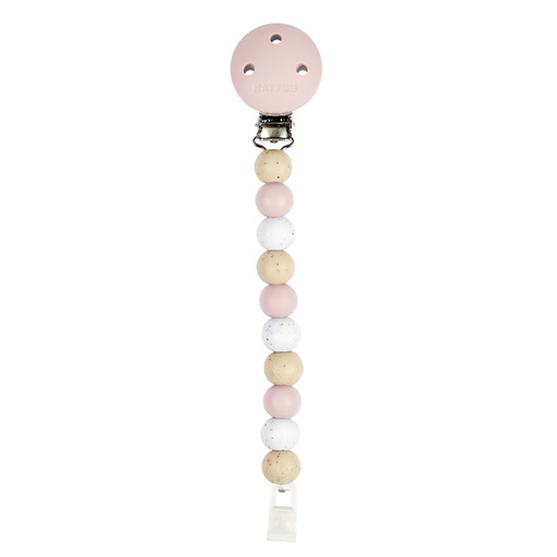 [585860] Nattou | Fopspeenketting Kralensnoer Siliconen Roze Stippen