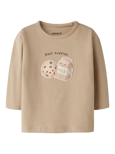 Name It | T-shirt Uni Lookies Longsleeve Sesame