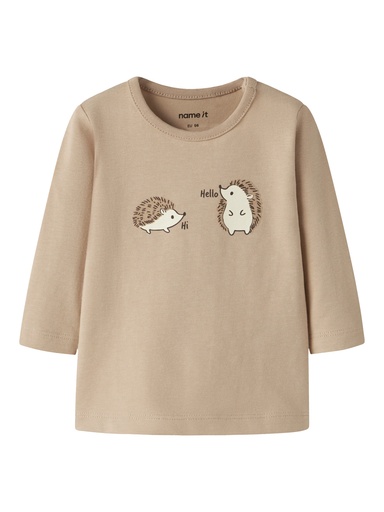 Name It | T-shirt Uni Obbi Longsleeve Sesame
