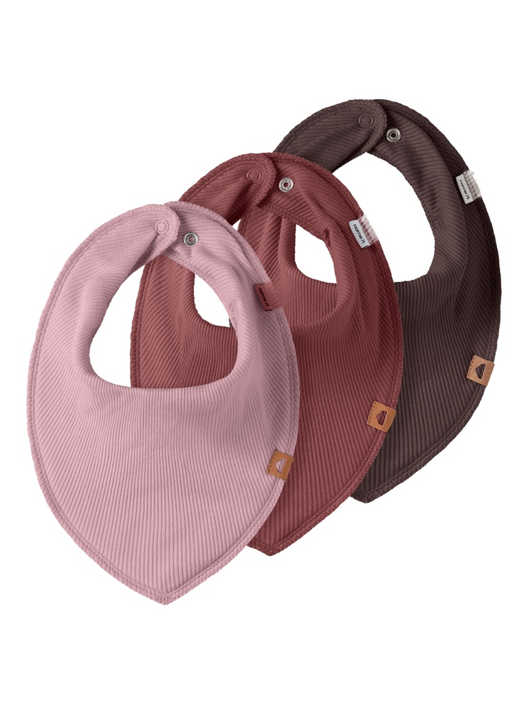 Name It | Spuugdoekje Yvette Lilas/Wild Ginger/Chocolate Plum 3-pack