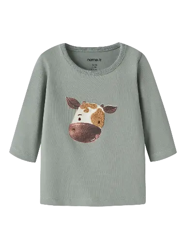 Name It | T-shirt Boys Lenard Longsleeve Green Milieu